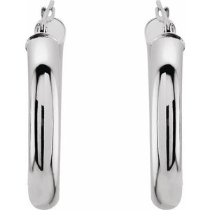 Round Tube Hoop Earrings
