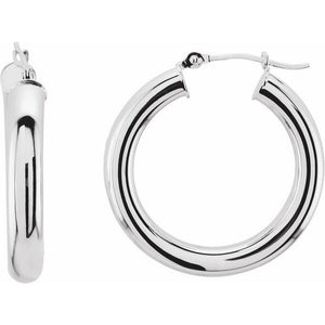 Round Tube Hoop Earrings