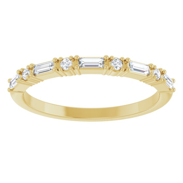 14K Gold & Platinum Natural Diamond Anniversary Band - Options Available