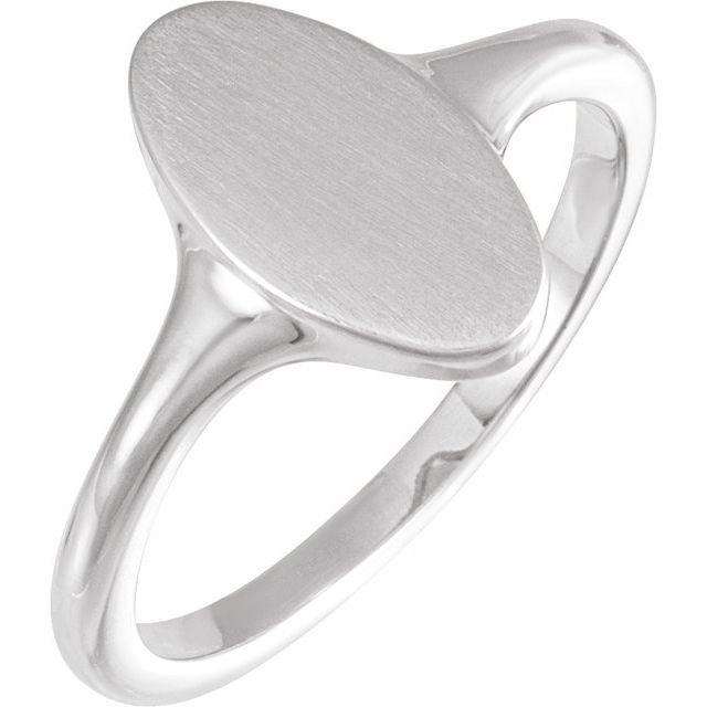 14K Gold Oval Signet Ring - Options Available