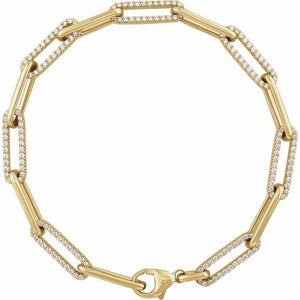 1 Ctw Natural Diamond Link Bracelet
