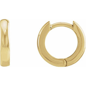 Hinged Hoop Earrings | 14K Gold, Silver & Platinum | 9.5–20 Mm × 2.25–2.39 Mm | Hinged