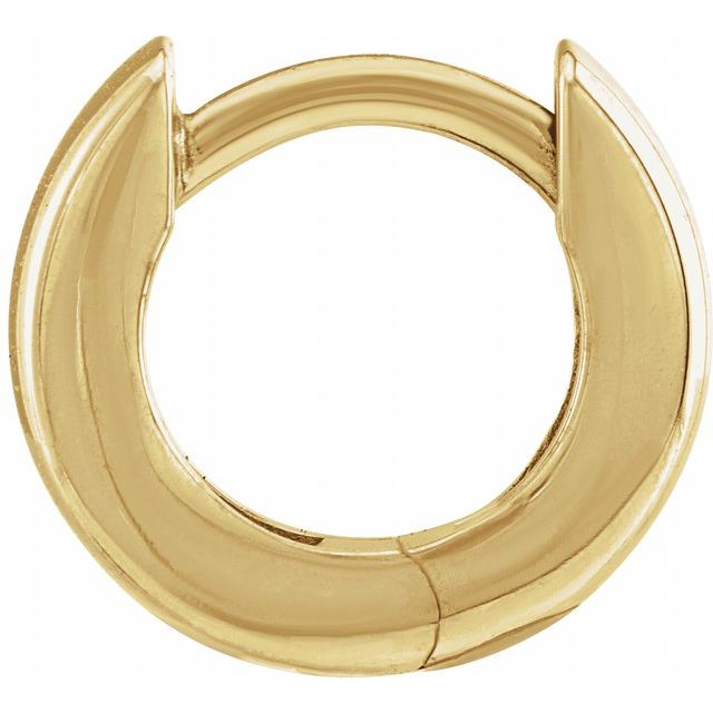 14K Gold, Sterling Silver & Platinum Hinged Hoop Earrings - Options Available