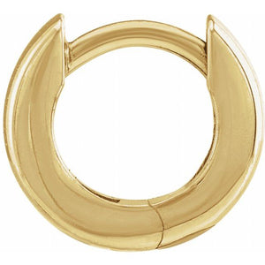 14K Gold, Sterling Silver & Platinum Hinged Hoop Earrings - Options Available