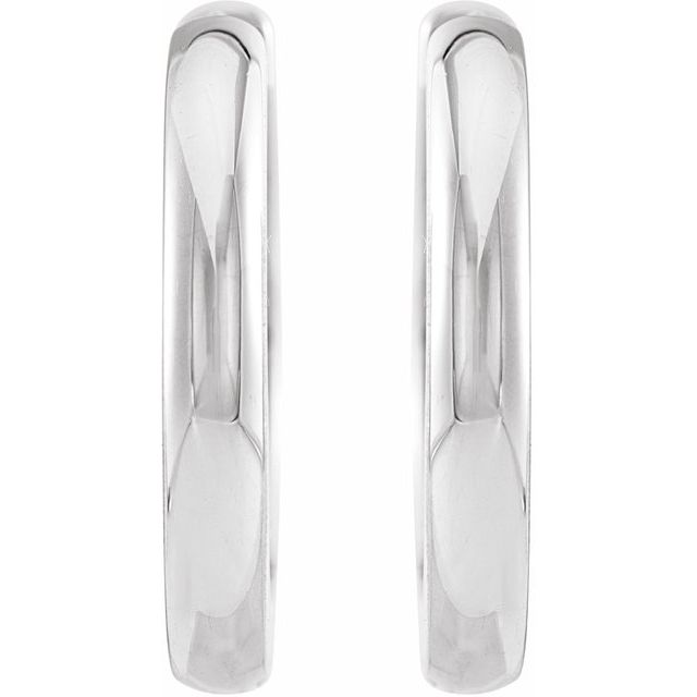 Hinged Hoop Earrings | 14K Gold, Silver & Platinum | 9.5–20 Mm × 2.25–2.39 Mm | Hinged