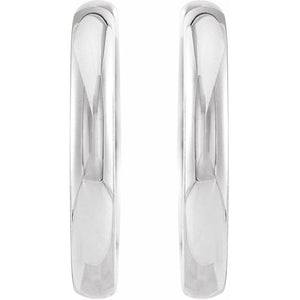 Hinged Hoop Earrings | 14K Gold, Silver & Platinum | 9.5–20 Mm × 2.25–2.39 Mm | Hinged