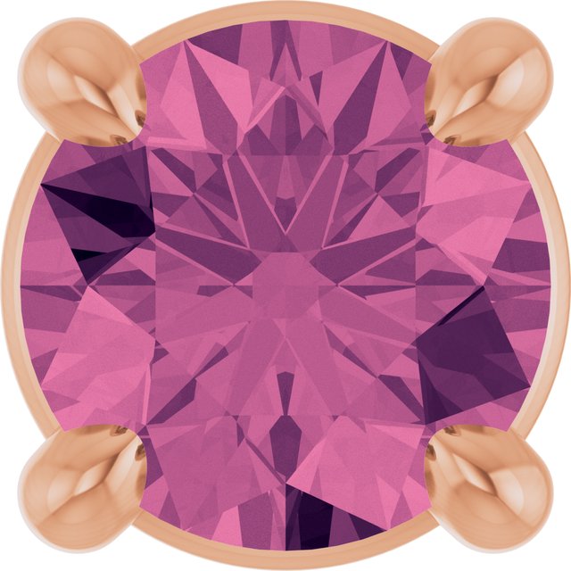 Natural Gemstone Solitaire Slide Pendant Crafted in 14K Gold, Silver & Platinum