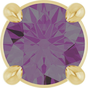 Lab-Grown Ruby Solitaire Slide Pendant in 14K Gold, Silver & Platinum