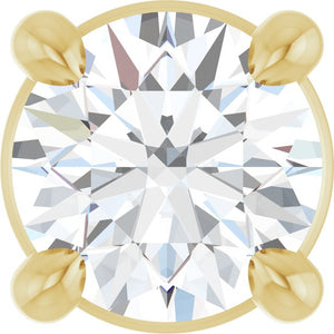 Natural Gemstone Solitaire Slide Pendant Crafted in 14K Gold, Silver & Platinum