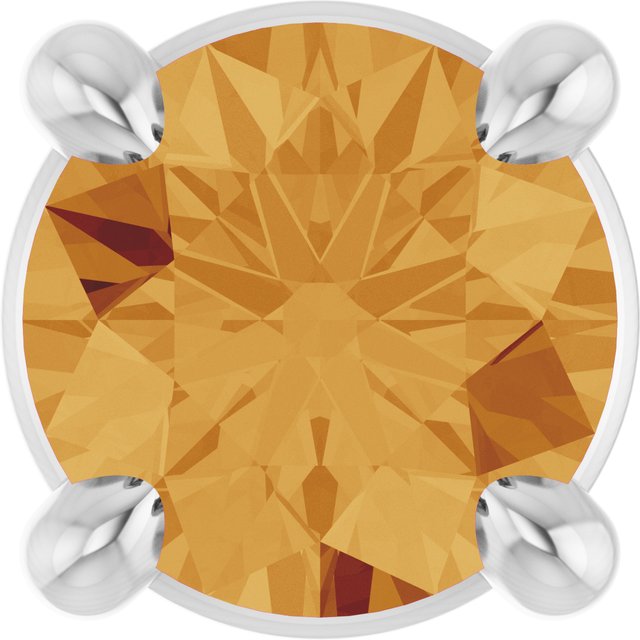 Natural Gemstone Solitaire Slide Pendant Crafted in 14K Gold, Silver & Platinum