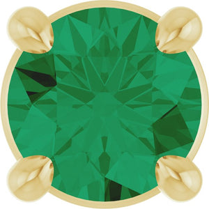 Natural Gemstone Solitaire Slide Pendant Crafted in 14K Gold, Silver & Platinum