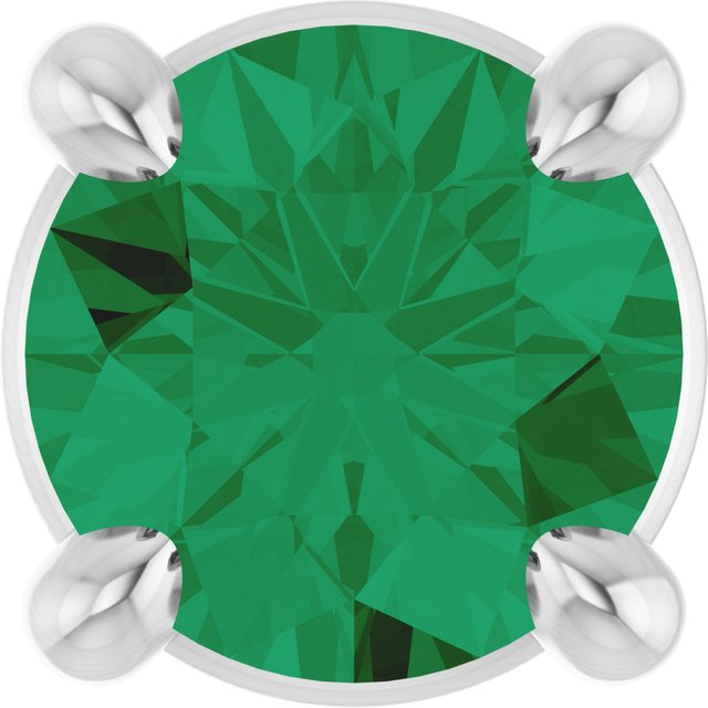 Lab-Grown Ruby Solitaire Slide Pendant in 14K Gold, Silver & Platinum