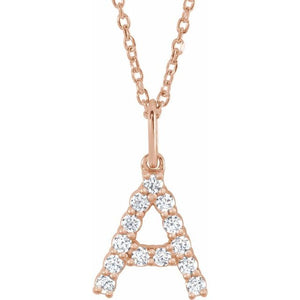 1/5 Ctw Lab-Grown Diamond Initial Necklace