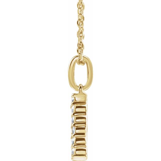 1/5 Ctw Lab-Grown Diamond Initial Necklace