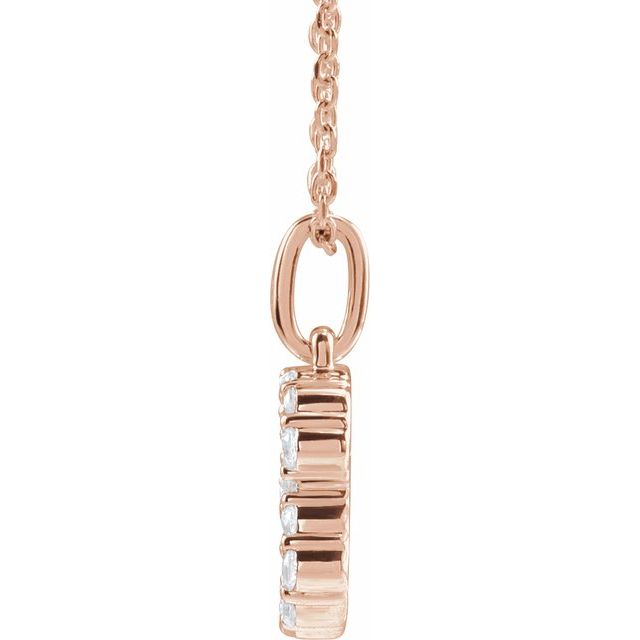 14K Yellow Gold Initial A Necklace with 1/5 CTW Lab-Grown Diamonds