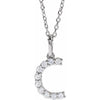 14K Yellow Gold Initial A Necklace with 1/5 CTW Lab-Grown Diamonds