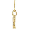 14K Yellow Gold Initial A Necklace with 1/5 CTW Lab-Grown Diamonds