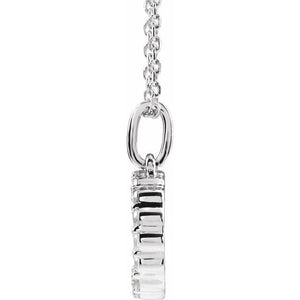 14K Yellow Gold Initial A Necklace with 1/5 CTW Lab-Grown Diamonds