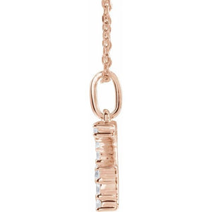 14K Yellow Gold Initial A Necklace with 1/5 CTW Lab-Grown Diamonds