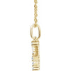 14K Yellow Gold Initial A Necklace with 1/5 CTW Lab-Grown Diamonds