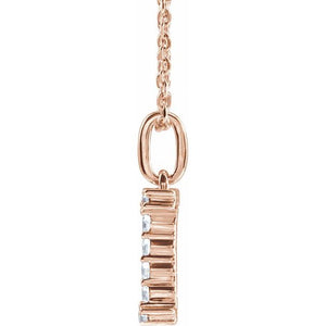 14K Yellow Gold Initial A Necklace with 1/5 CTW Lab-Grown Diamonds