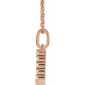 14K Yellow Gold Initial A Necklace with 1/5 CTW Lab-Grown Diamonds