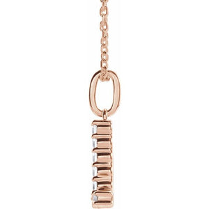 14K Yellow Gold Initial A Necklace with 1/5 CTW Lab-Grown Diamonds