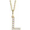 14K Yellow Gold Initial A Necklace with 1/5 CTW Lab-Grown Diamonds