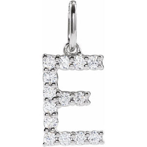 1/5 Ctw Lab-Grown Diamond Initial Pendant