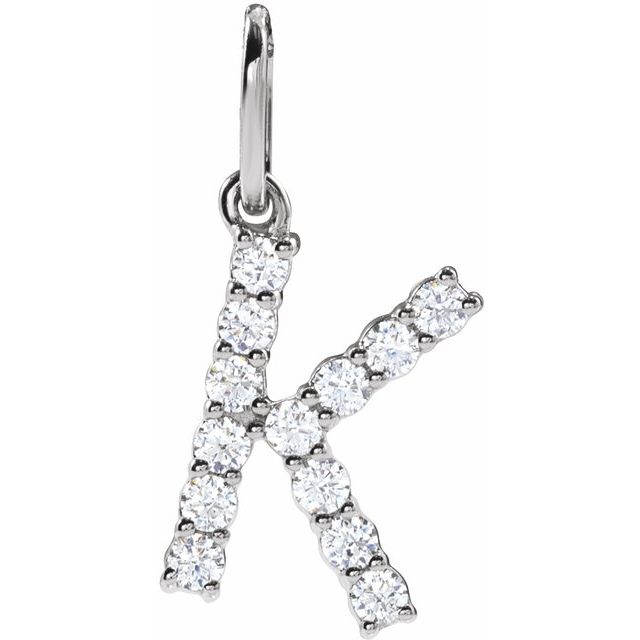 1/5 Ctw Lab-Grown Diamond Initial Pendant