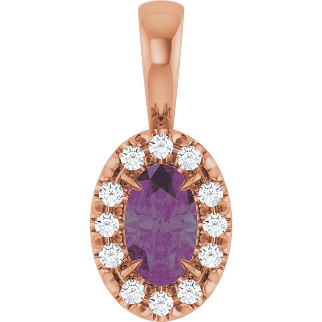 0.05 CTW Lab-Grown Emerald and Natural Diamond Halo Pendant in 14K Gold, Silver & Platinum