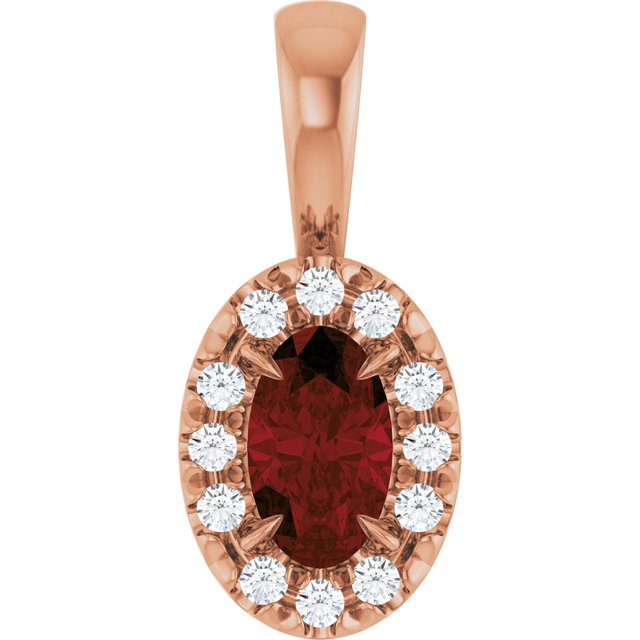 0.05 CTW Natural Diamond French-Set Halo Pendant with Natural Peridot in 14K Gold, Silver & Platinum