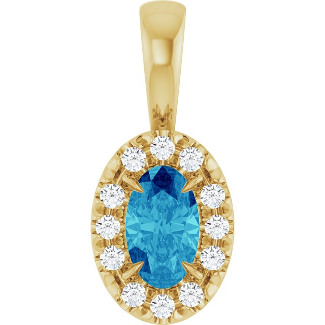 0.05 CTW Natural Diamond French-Set Halo Pendant with Natural Peridot in 14K Gold, Silver & Platinum