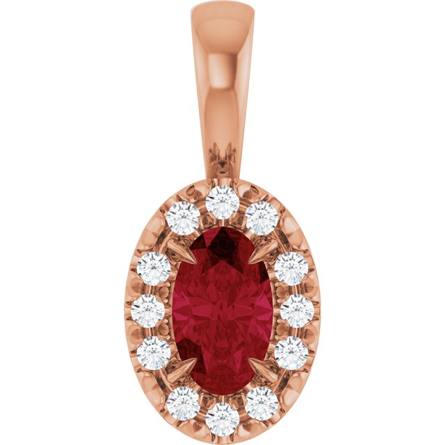 0.05 CTW Natural Diamond French-Set Halo Pendant with Natural Peridot in 14K Gold, Silver & Platinum