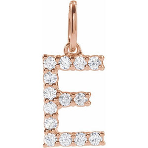 1/5 Ctw Lab-Grown Diamond Initial Pendant