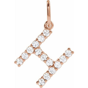 1/5 Ctw Lab-Grown Diamond Initial Pendant