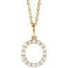 14K Yellow Gold Initial A Necklace with 1/5 CTW Lab-Grown Diamonds