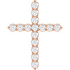 14K White Gold 1/6 CTW Natural Diamond Cross Necklace