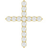 14K White Gold 1/6 CTW Natural Diamond Cross Necklace