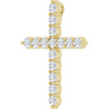 14K White Gold 1/6 CTW Natural Diamond Cross Necklace