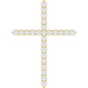 14K White Gold 1/6 CTW Natural Diamond Cross Necklace