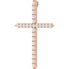 14K White Gold 1/6 CTW Natural Diamond Cross Necklace