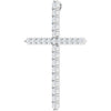 14K White Gold 1/6 CTW Natural Diamond Cross Necklace