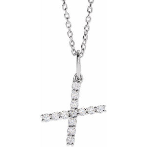 1/5 CTW Lab-Grown Diamond Initial Necklace in 14K Gold