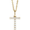 14K Yellow Gold Initial A Necklace with 1/5 CTW Lab-Grown Diamonds