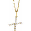 14K Yellow Gold Initial A Necklace with 1/5 CTW Lab-Grown Diamonds