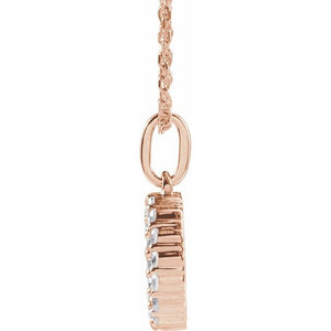 14K Yellow Gold Initial A Necklace with 1/5 CTW Lab-Grown Diamonds