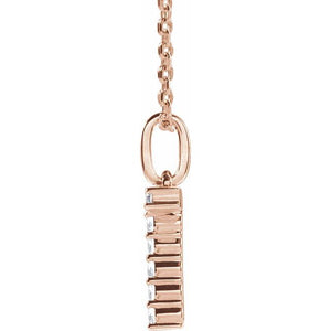 14K Yellow Gold Initial A Necklace with 1/5 CTW Lab-Grown Diamonds