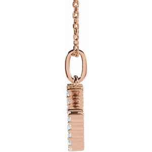 14K Yellow Gold Initial A Necklace with 1/5 CTW Lab-Grown Diamonds