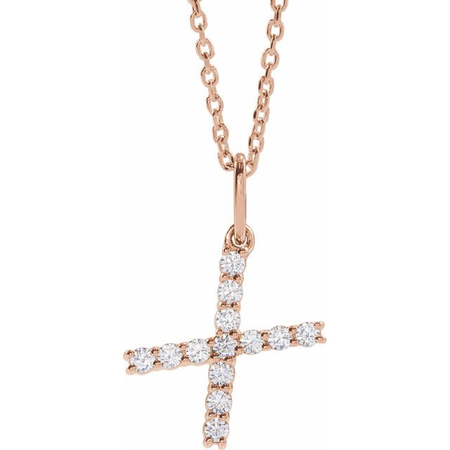 1/5 CTW Lab-Grown Diamond Initial Necklace in 14K Gold